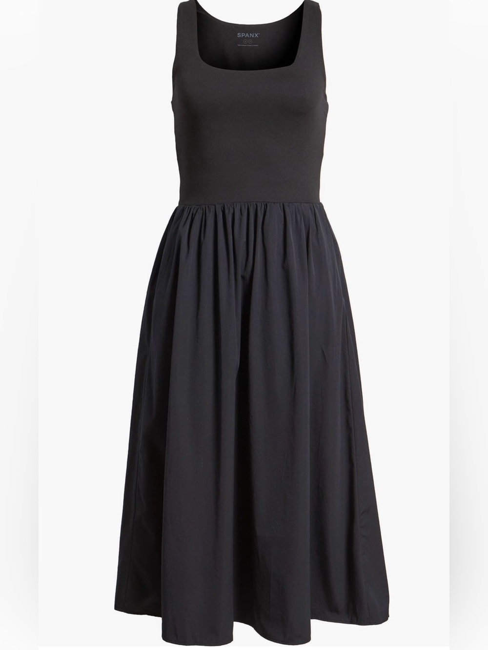 SPANX "SPANXsmooth" Jersey Mixed Media Midi Dress Size Small~Retails $138+tax